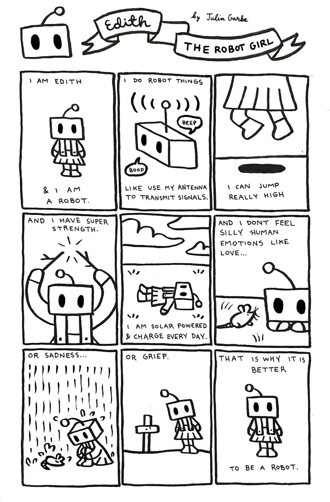 edith the robot girl comic